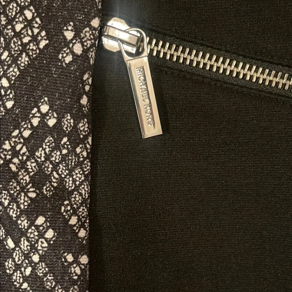 Michael Kors Black and Gray Mini Pencil Skirt